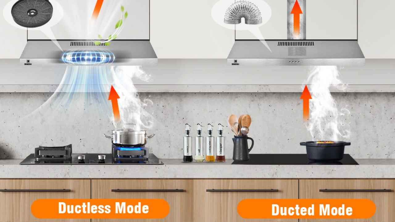 Kitchen ductless range hoods