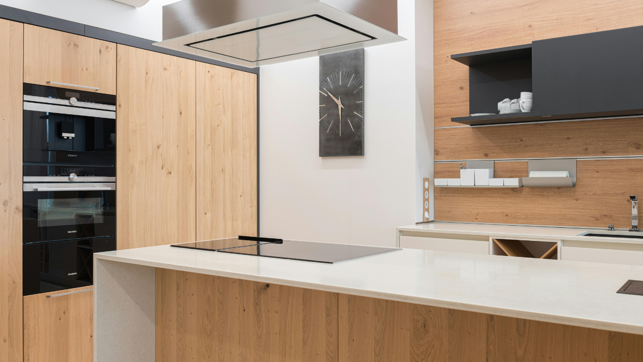 kitchen countertop and cabinets