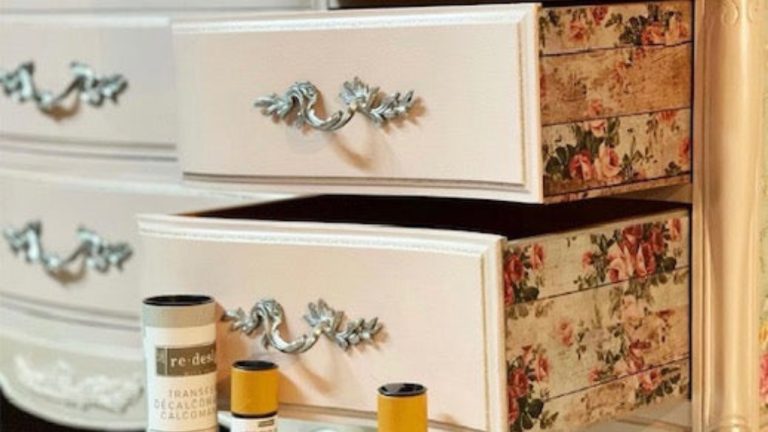 Decoupage paper transforms furniture